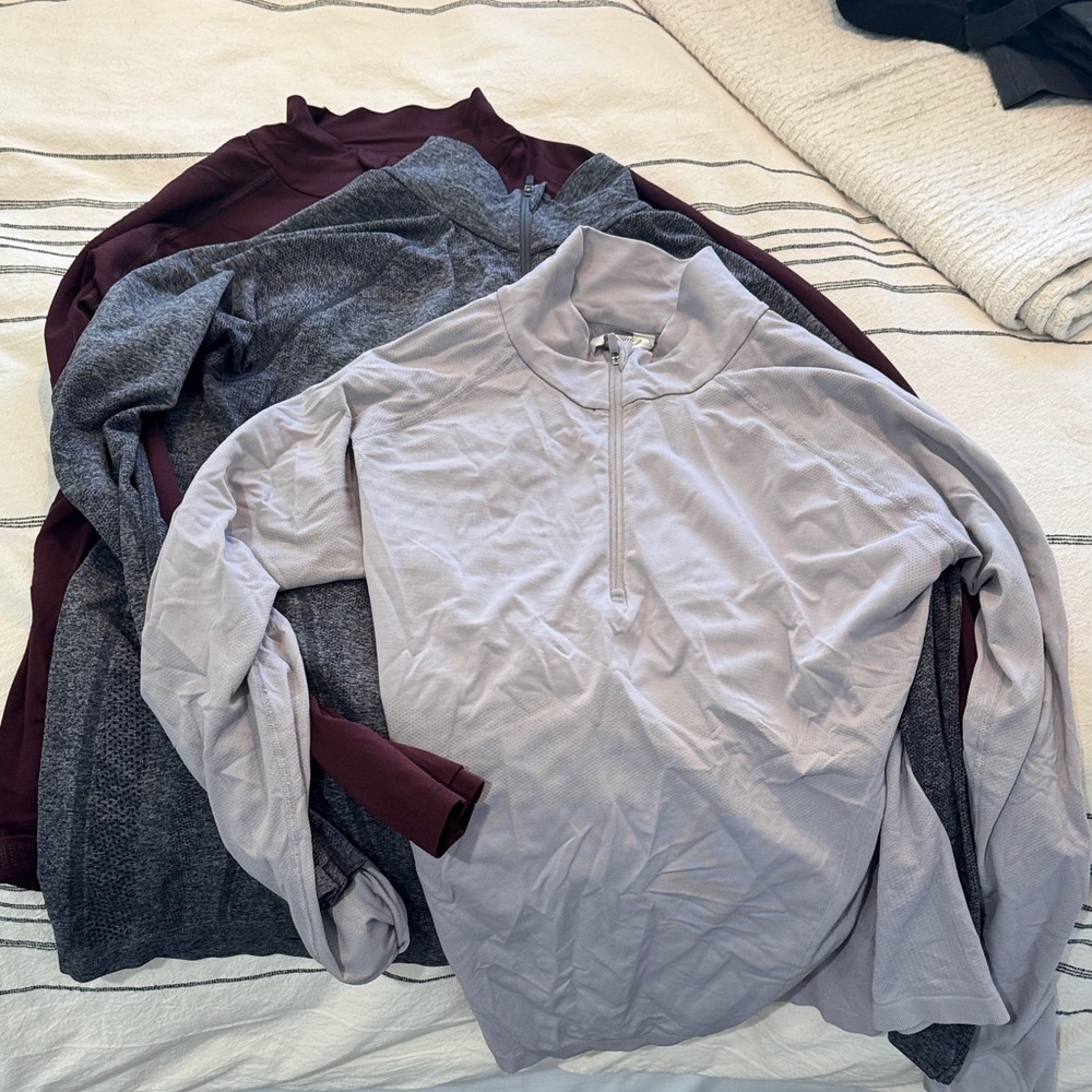 Bundle of Athleta Quarter-Zip Momentum tops